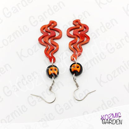 Cat-Sith Magic Smoke Earrings! – Mismatched Halloween Witchy Dangles