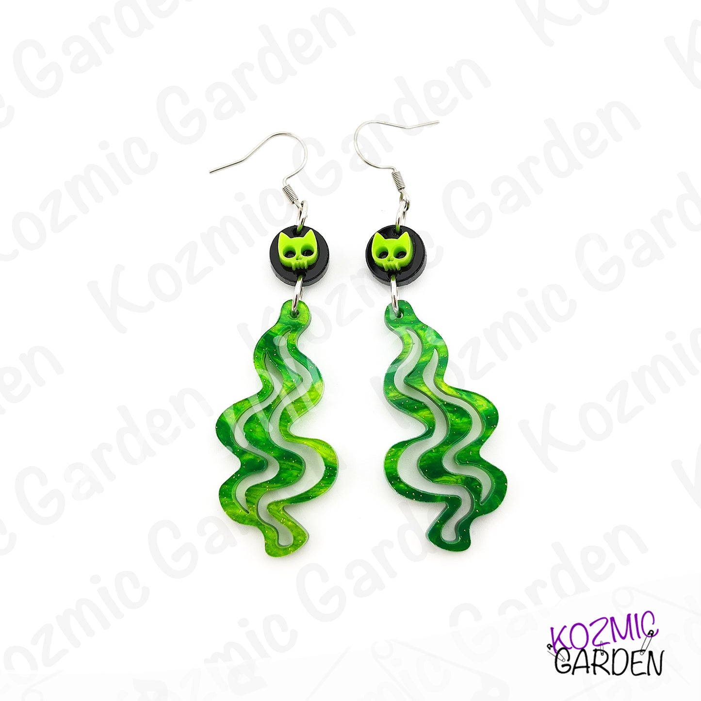 Cat-Sith Magic Smoke Earrings! – Mismatched Halloween Witchy Dangles