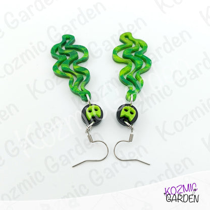 Cat-Sith Magic Smoke Earrings! – Mismatched Halloween Witchy Dangles
