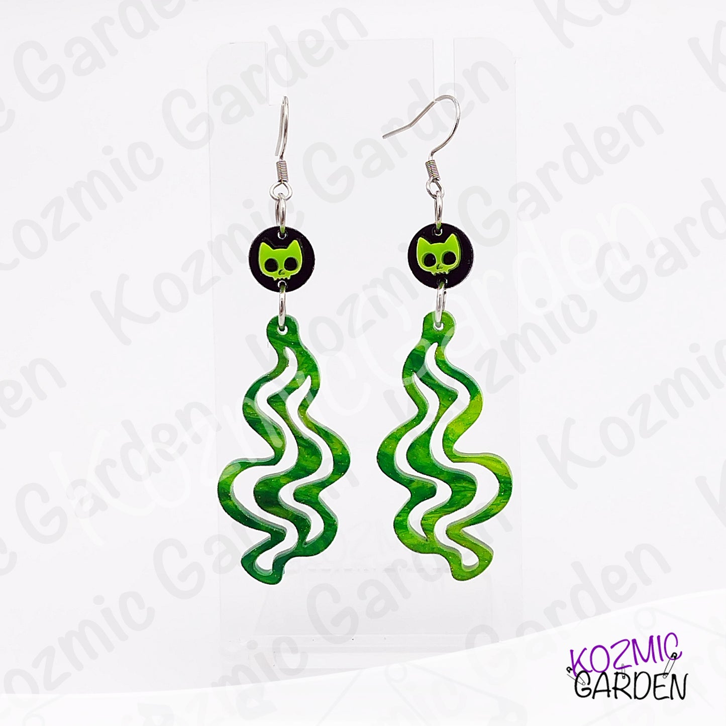 Cat-Sith Magic Smoke Earrings! – Mismatched Halloween Witchy Dangles