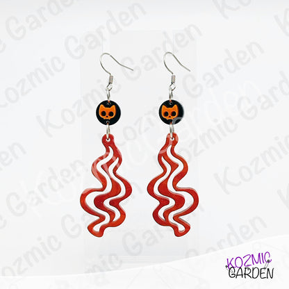 Cat-Sith Magic Smoke Earrings! – Mismatched Halloween Witchy Dangles