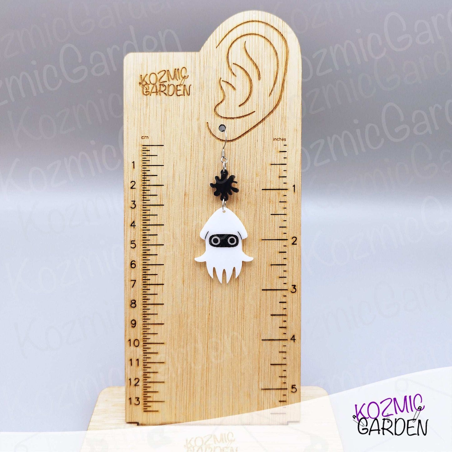 Blooper Alert! Ink Blot & Squid Earrings for Mario Kart Fans