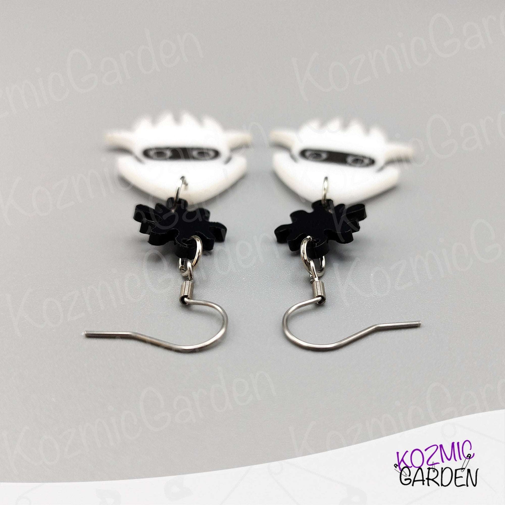 Blooper Alert! Ink Blot & Squid Earrings for Mario Kart Fans