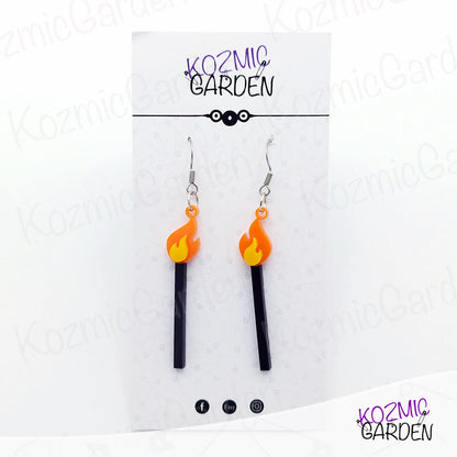 MATCHSTICK EARRINGS | You can't start a fire without a spark!