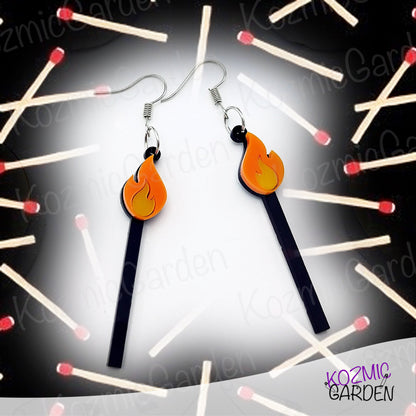 MATCHSTICK EARRINGS | You can't start a fire without a spark!