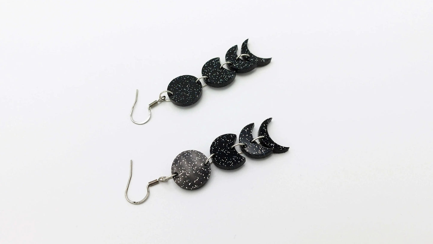 MOON PHASES EARRINGS - Kozmic Garden