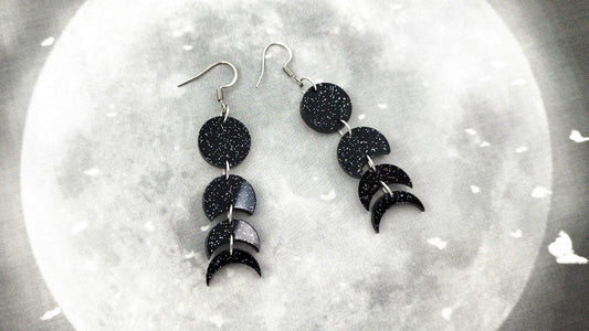 MOON PHASES EARRINGS - Kozmic Garden