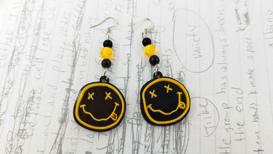 NIRVANA LOGO EARRINGS - Kozmic Garden