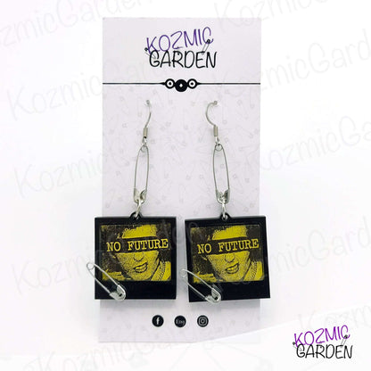 SID VICIOUS "NO FUTURE" EARRINGS - Embrace Punk Attitude!