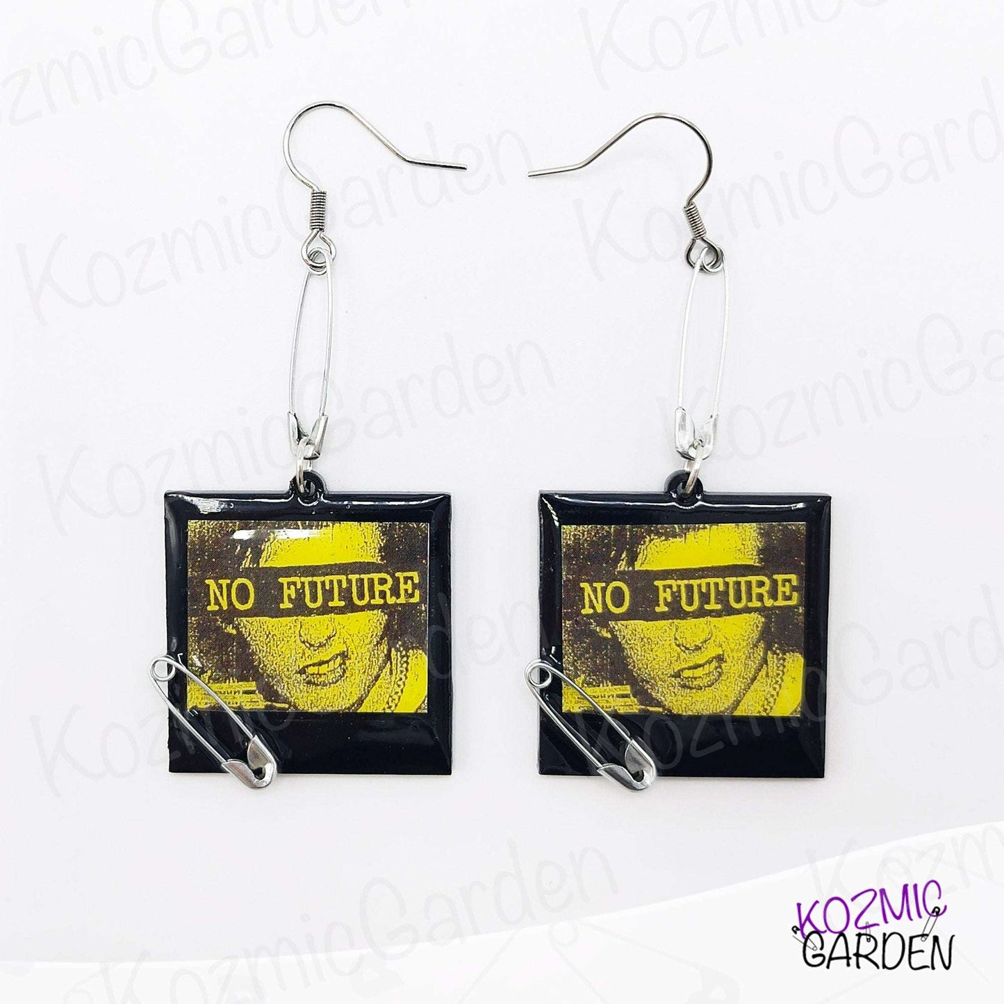 SID VICIOUS "NO FUTURE" EARRINGS - Embrace Punk Attitude!