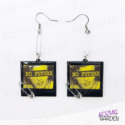 SID VICIOUS "NO FUTURE" EARRINGS - Embrace Punk Attitude!