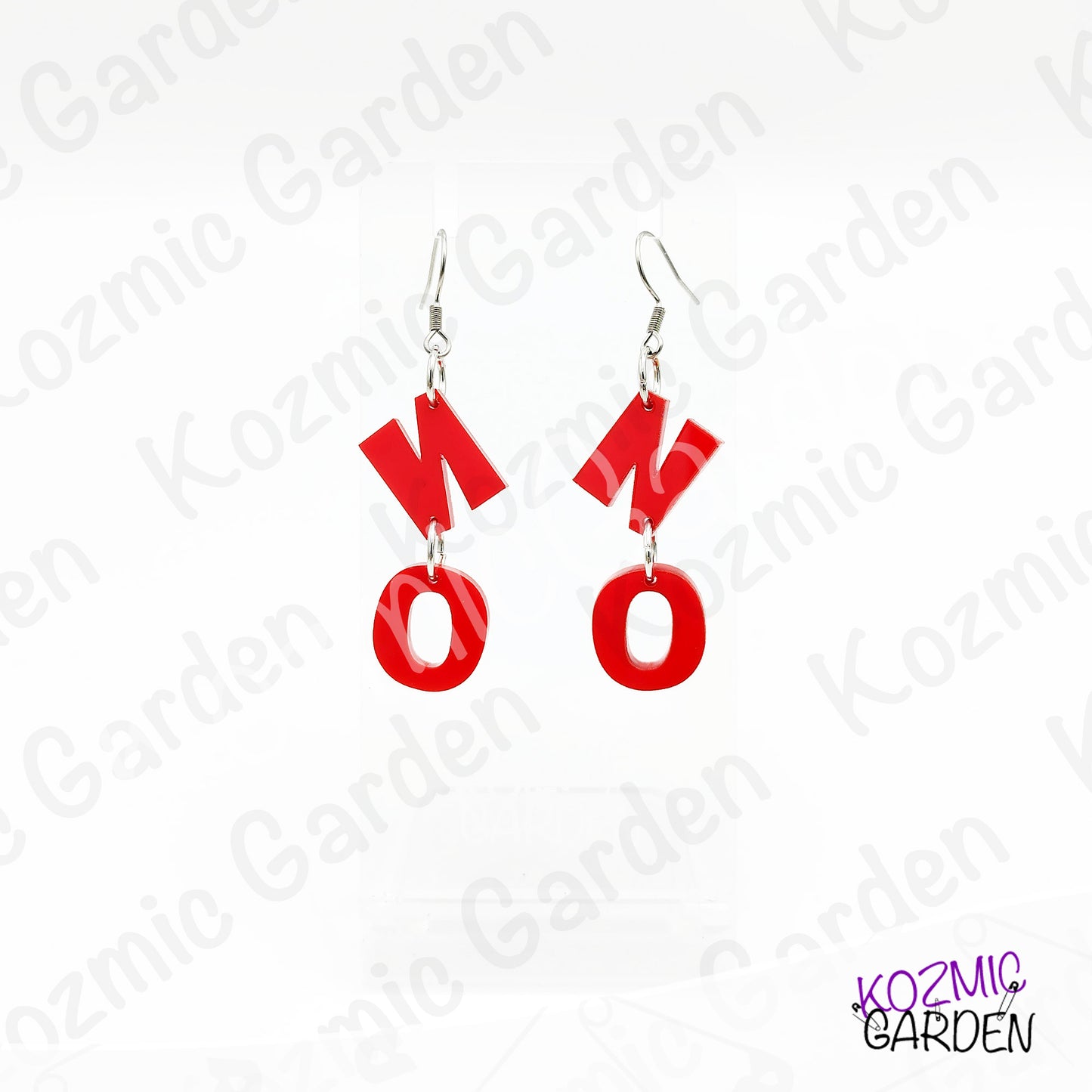 Red Word "NO" Earrings | Protest & Activist Jewelry