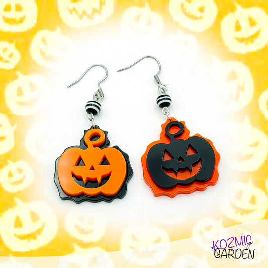 Jack-o'-lantern earrings - Halloween Pumking Earrings