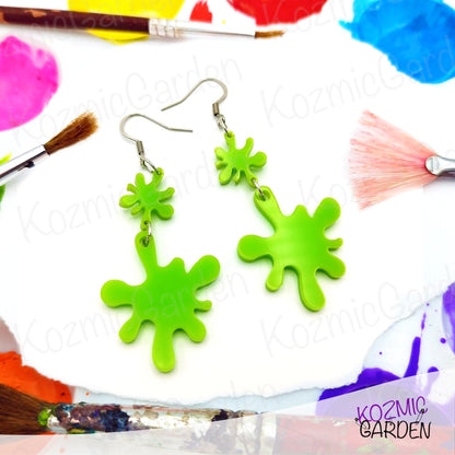 PAINT SPLATTER EARRINGS | Come in colours everywhere: Be like a rainbow!