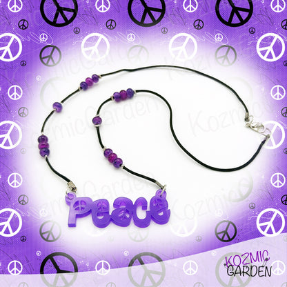 PURPLE PEACE NECKLACE | Make Love, Not War! ✌️