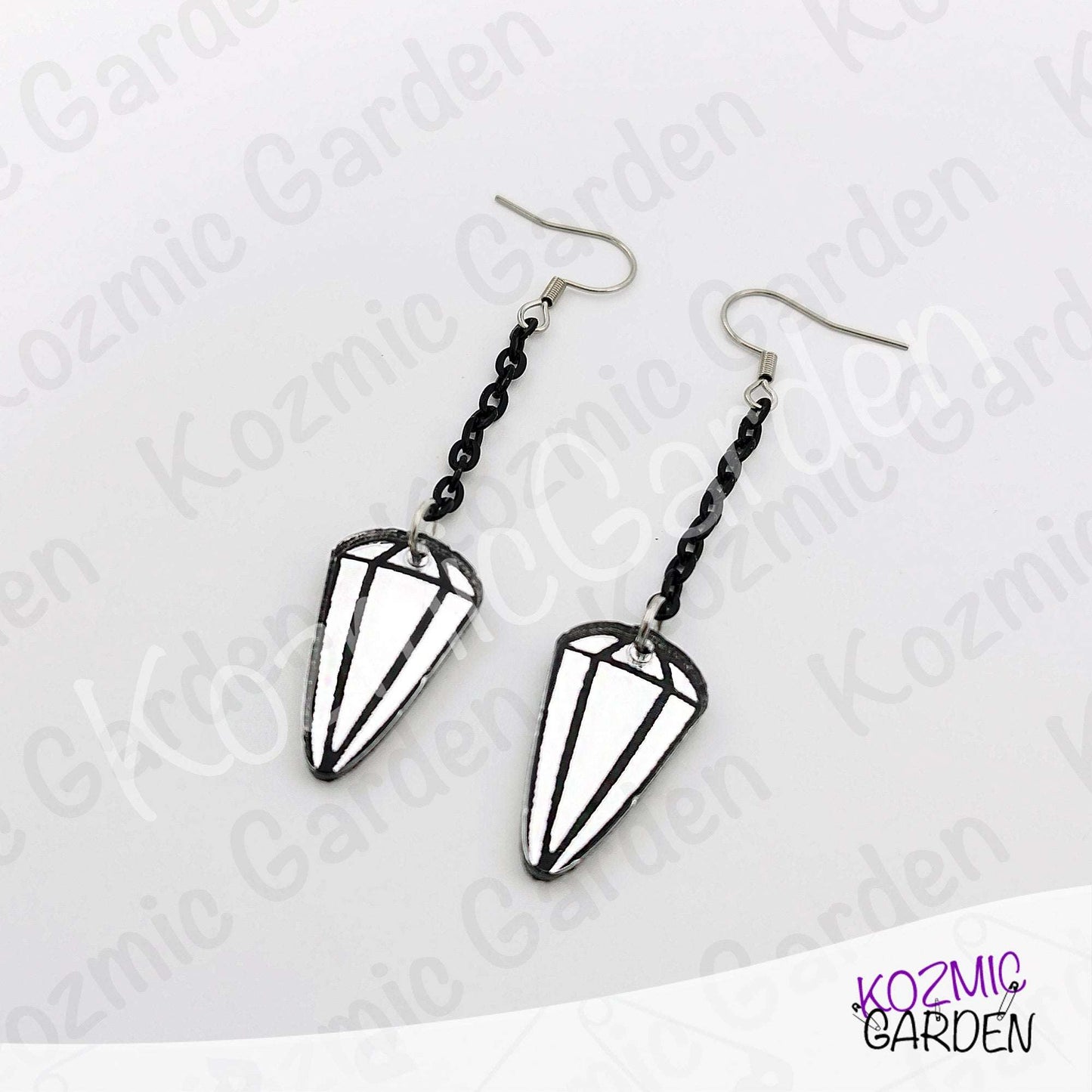 Silver Pendulum Earrings | Witchy Tarot Inspired Esoteric Jewelry