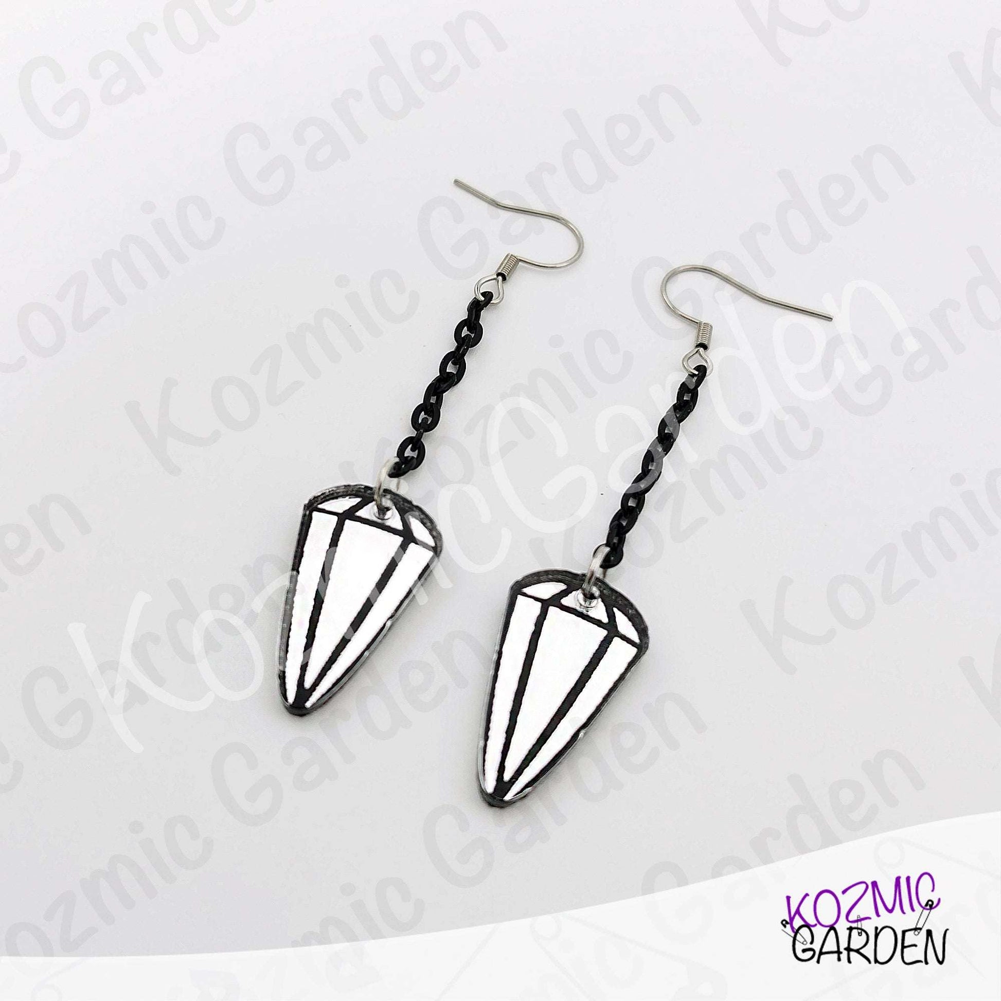 Silver Pendulum Earrings | Witchy Tarot Inspired Esoteric Jewelry
