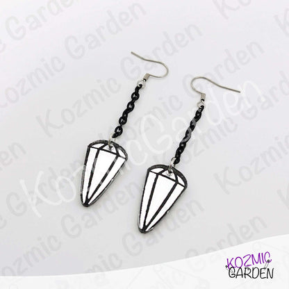 Silver Pendulum Earrings | Witchy Tarot Inspired Esoteric Jewelry