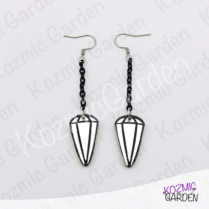 Silver Pendulum Earrings | Witchy Tarot Inspired Esoteric Jewelry