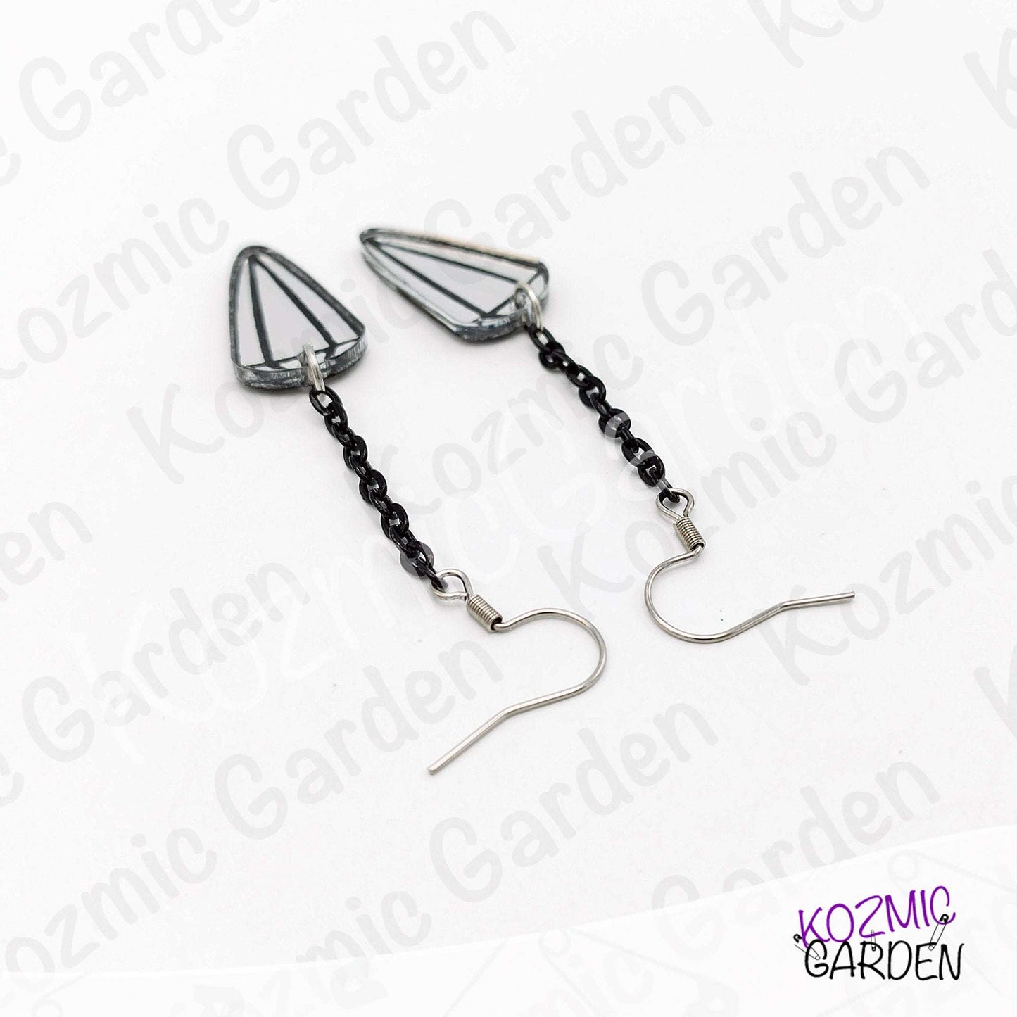 Silver Pendulum Earrings | Witchy Tarot Inspired Esoteric Jewelry