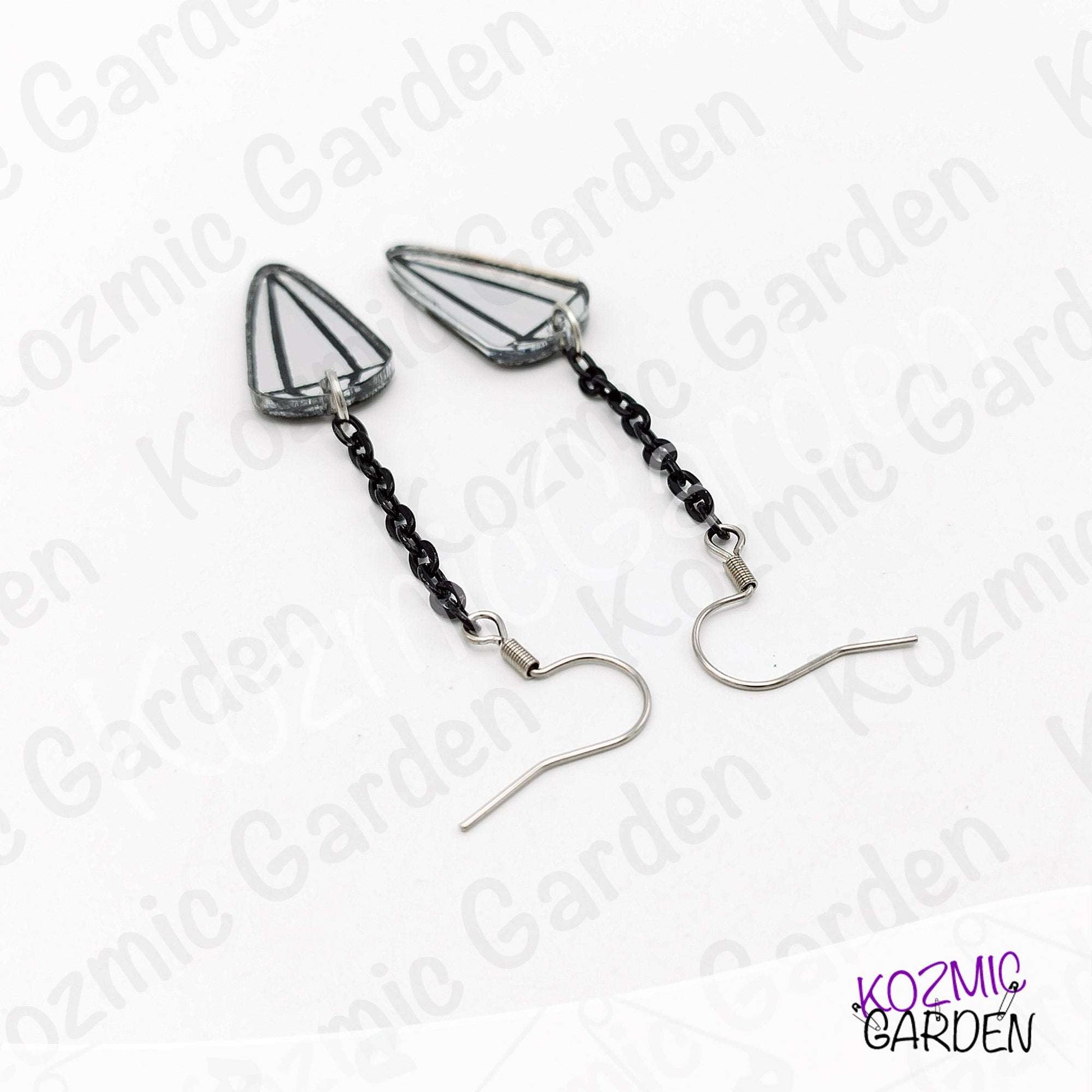Silver Pendulum Earrings | Witchy Tarot Inspired Esoteric Jewelry