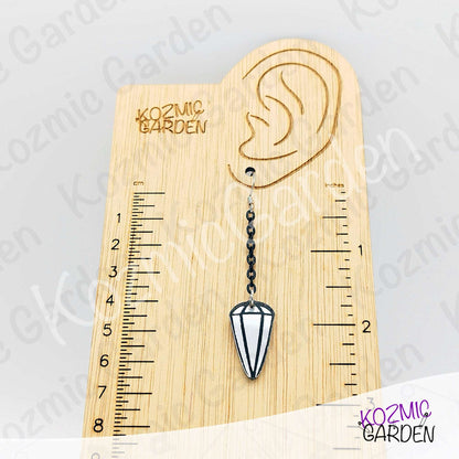 Silver Pendulum Earrings | Witchy Tarot Inspired Esoteric Jewelry