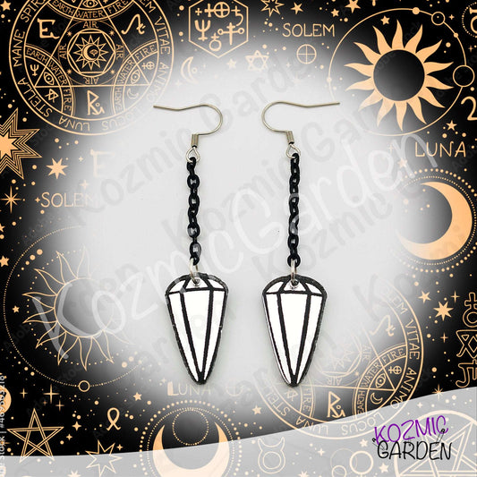 Silver Pendulum Earrings | Witchy Tarot Inspired Esoteric Jewelry