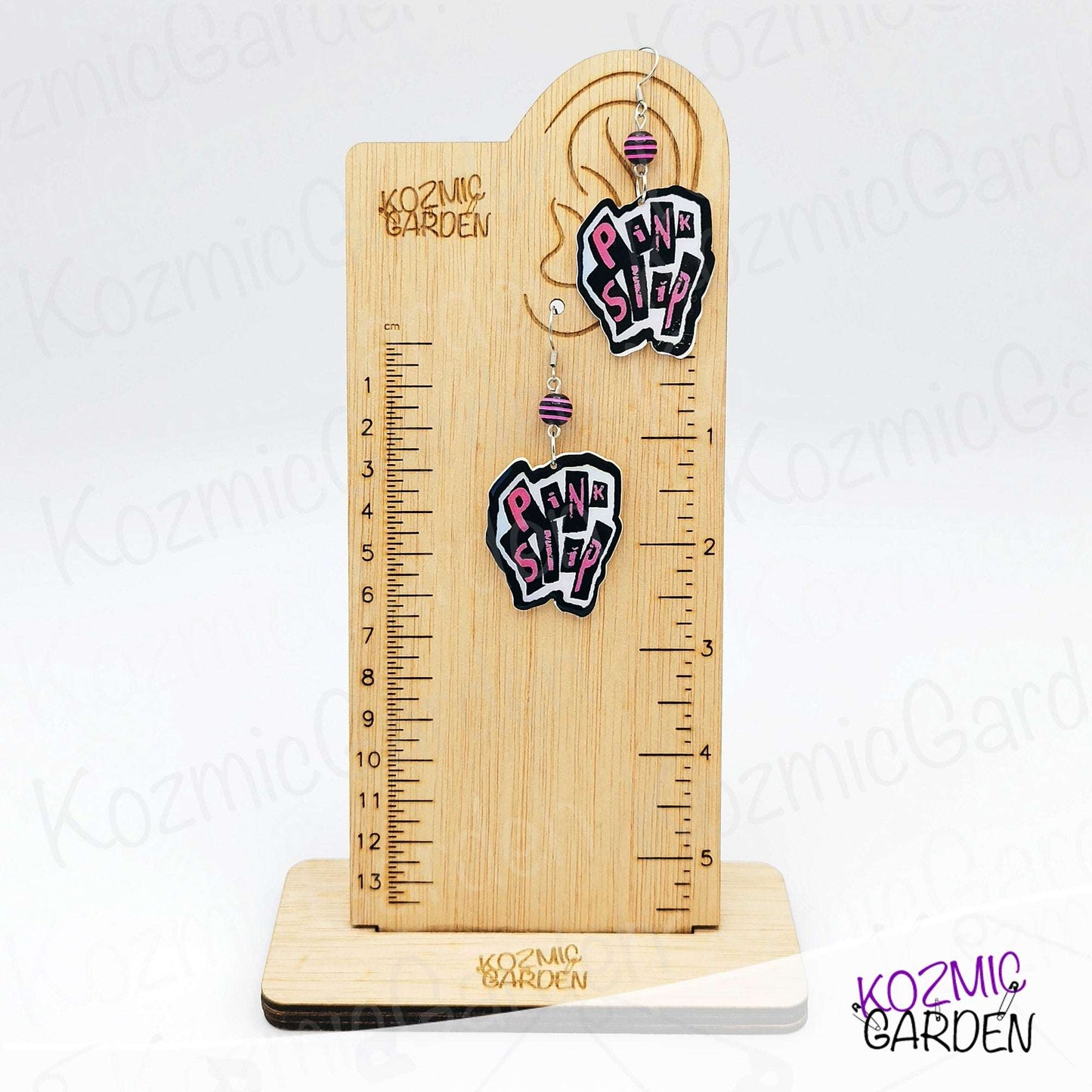 Pink Slip Punk Earrings – Inspired by Freaky Friday