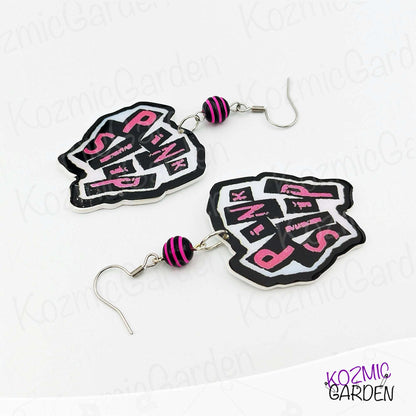Pink Slip Punk Earrings – Inspired by Freaky Friday