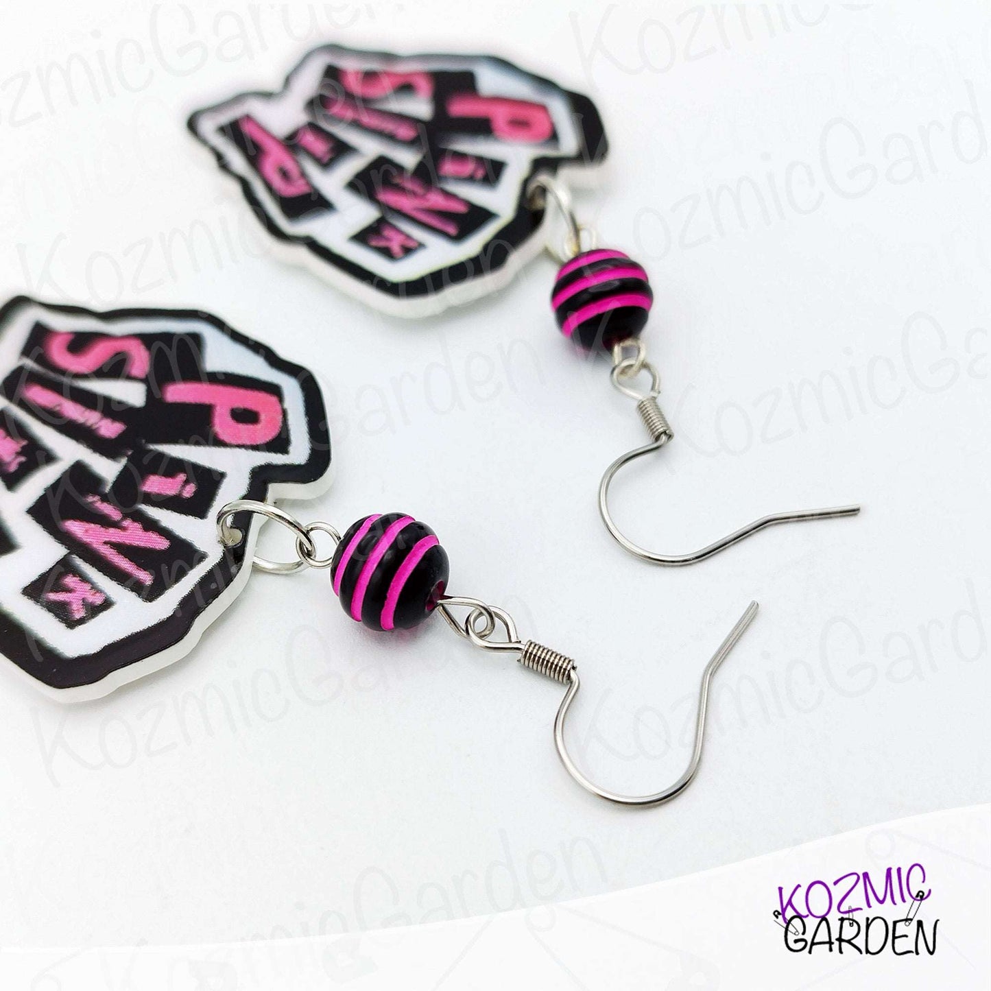 Pink Slip Punk Earrings – Inspired by Freaky Friday