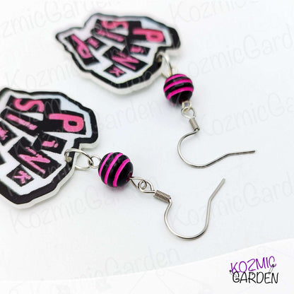 Pink Slip Punk Earrings – Inspired by Freaky Friday