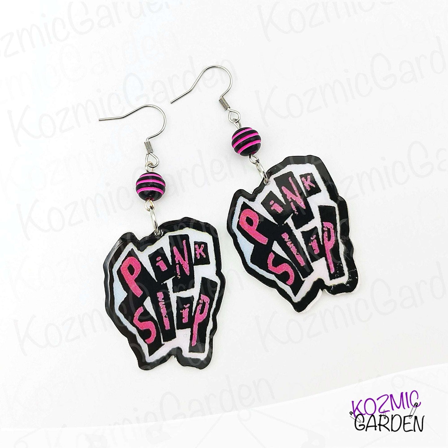 Pink Slip Punk Earrings – Inspired by Freaky Friday