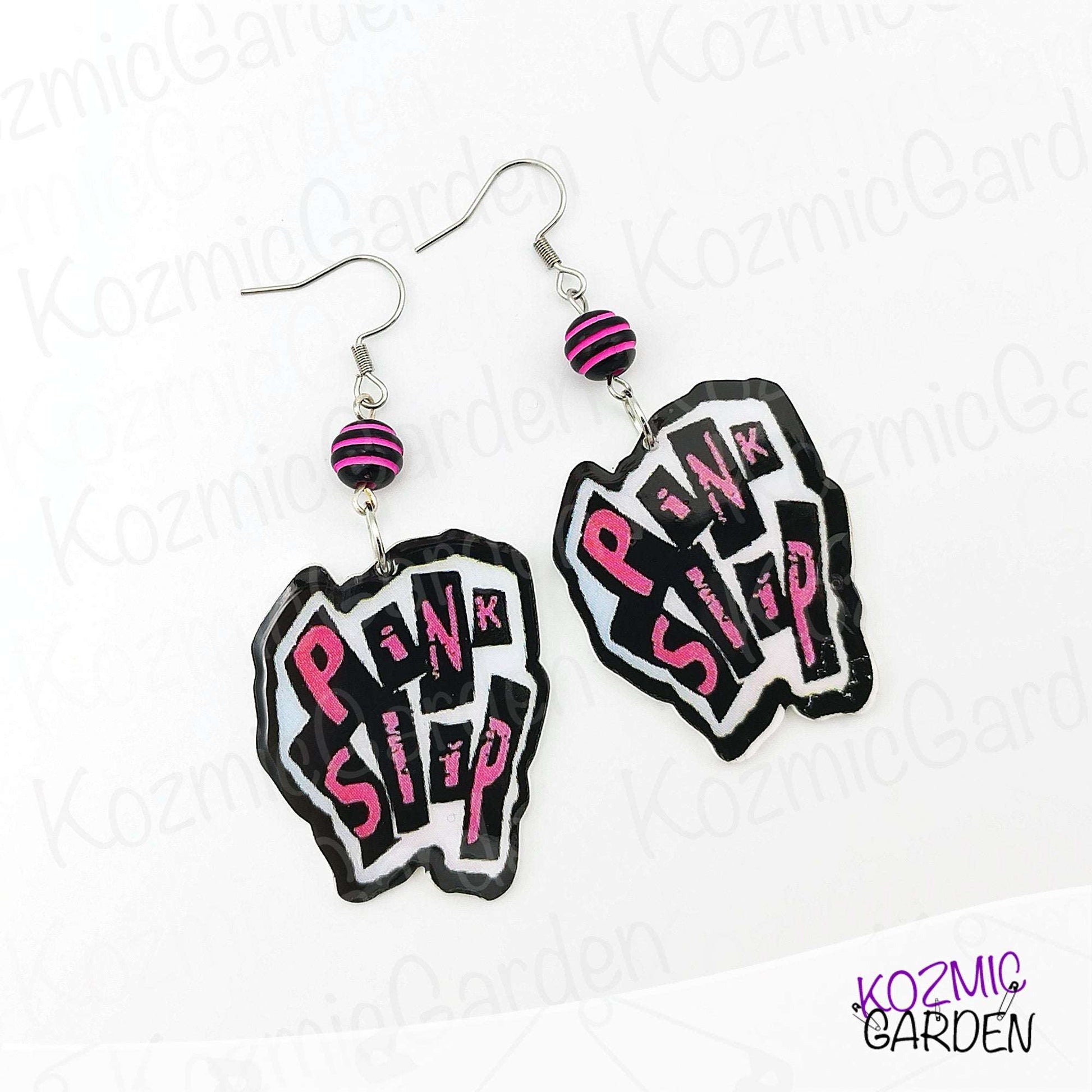 Pink Slip Punk Earrings – Inspired by Freaky Friday