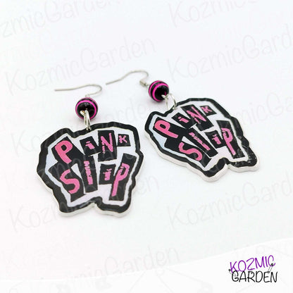 Pink Slip Punk Earrings – Inspired by Freaky Friday