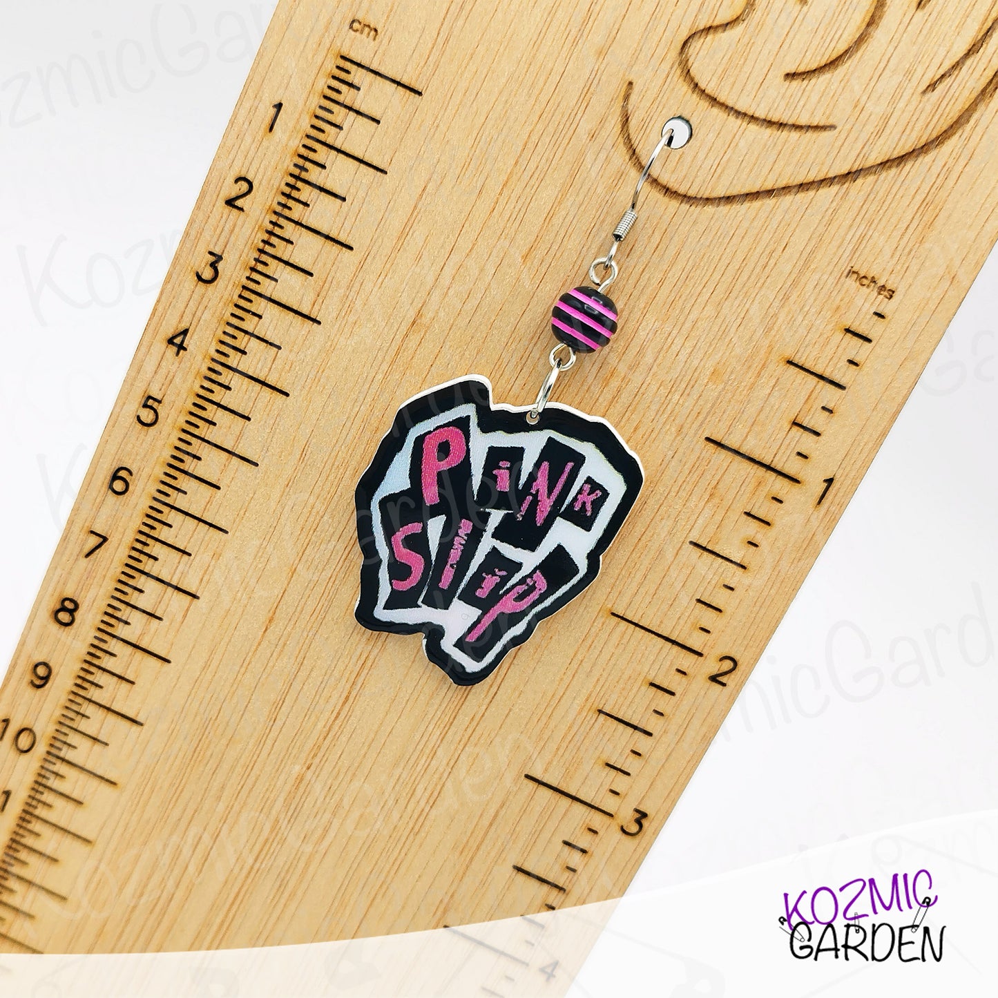 Pink Slip Punk Earrings – Inspired by Freaky Friday