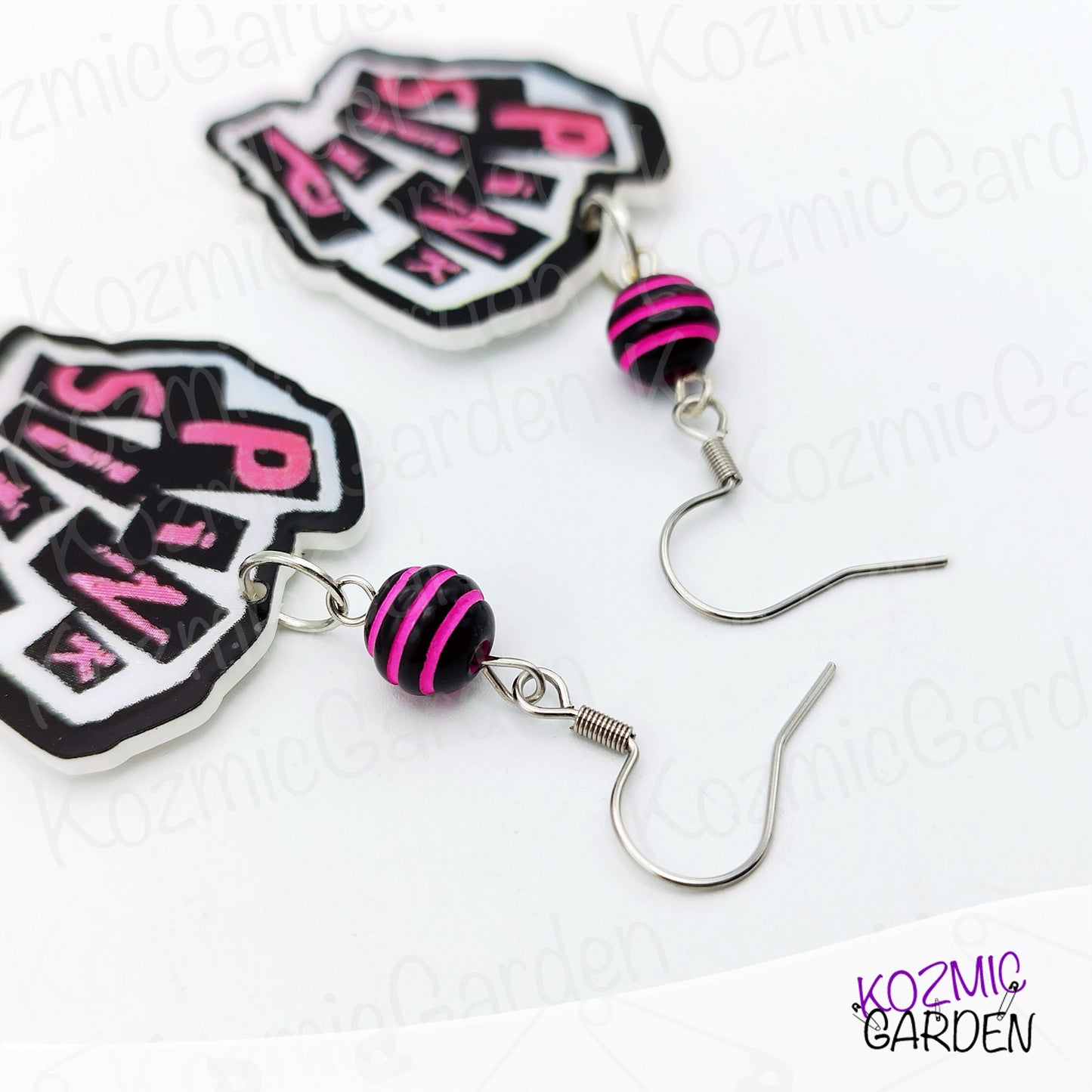 Pink Slip Punk Earrings – Inspired by Freaky Friday