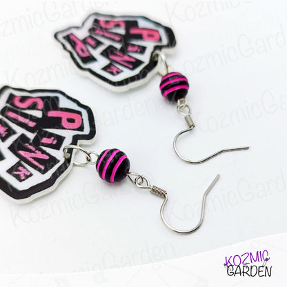 Pink Slip Punk Earrings – Inspired by Freaky Friday