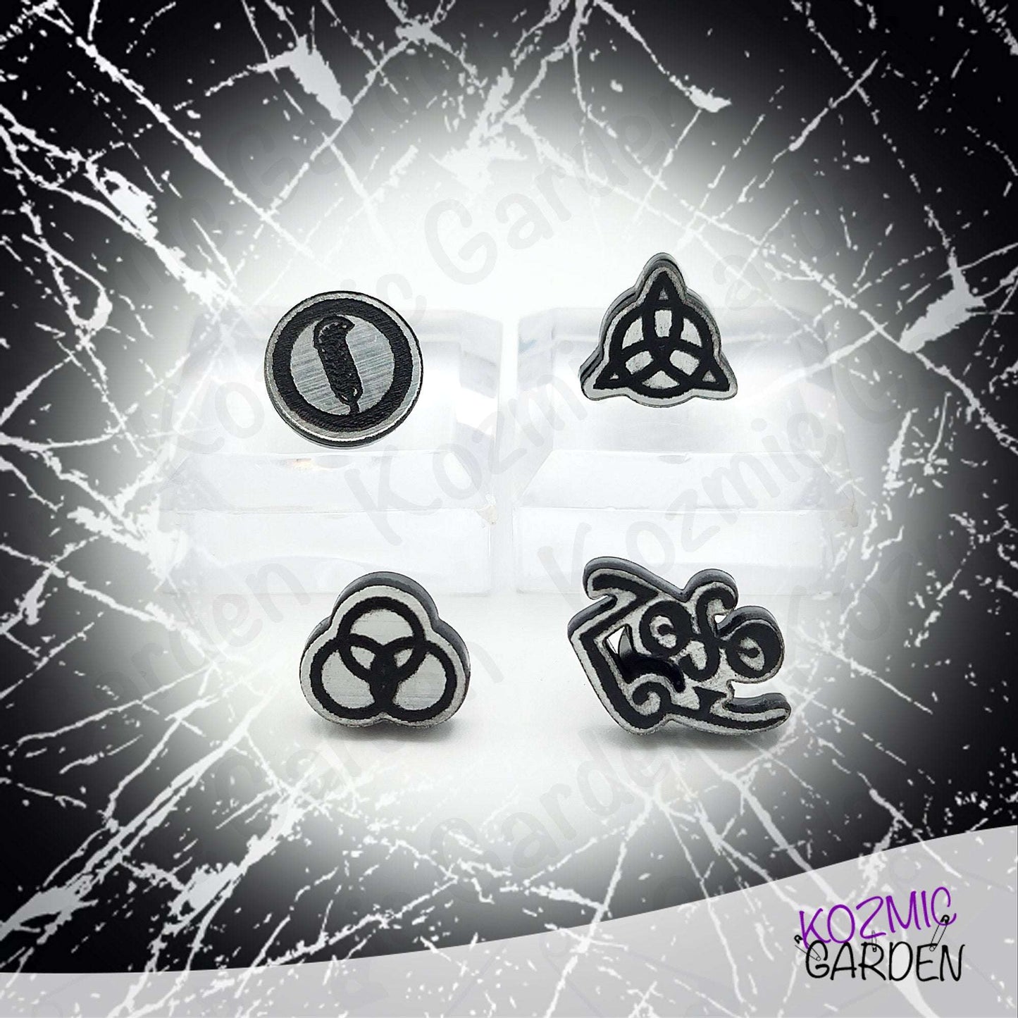 Led Zeppelin Inspired Stud Earrings