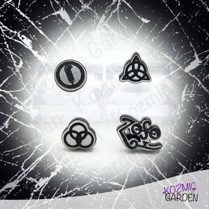 Led Zeppelin Inspired Stud Earrings