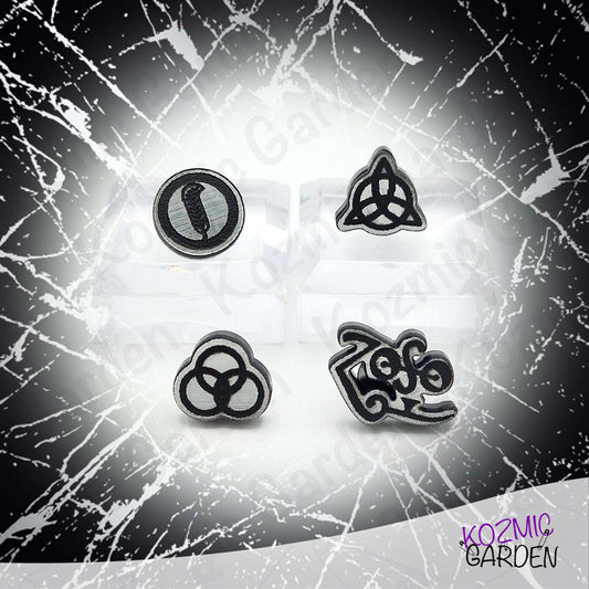 Led Zeppelin Inspired Stud Earrings