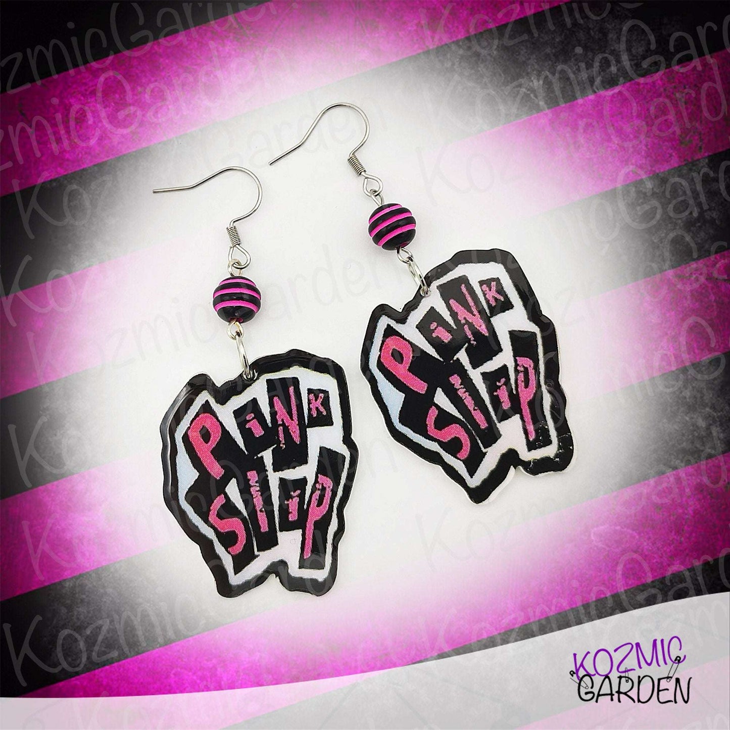 Pink Slip Punk Earrings – Inspired by Freaky Friday