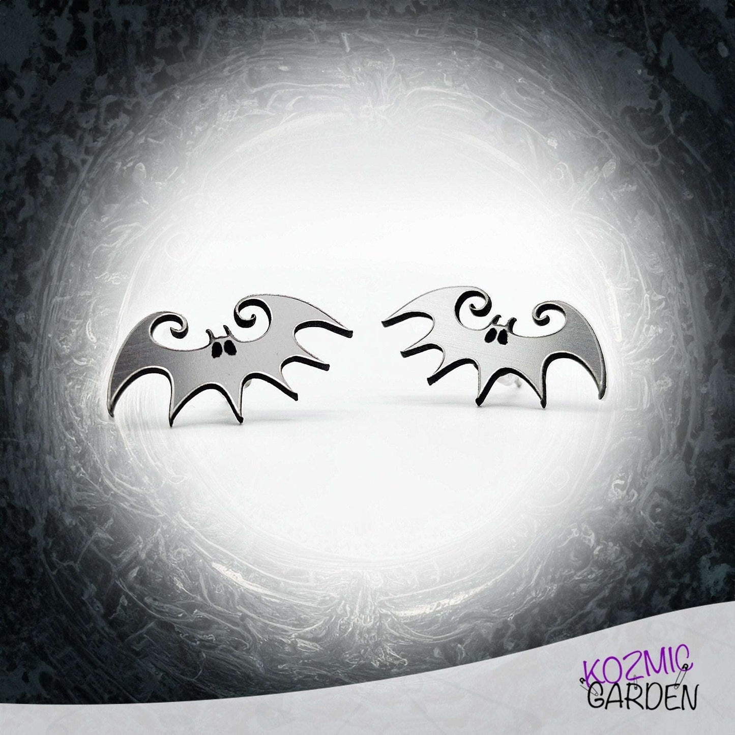 Tim Burton Style Bat Stud Earrings | Adopt these little quirky fellas!