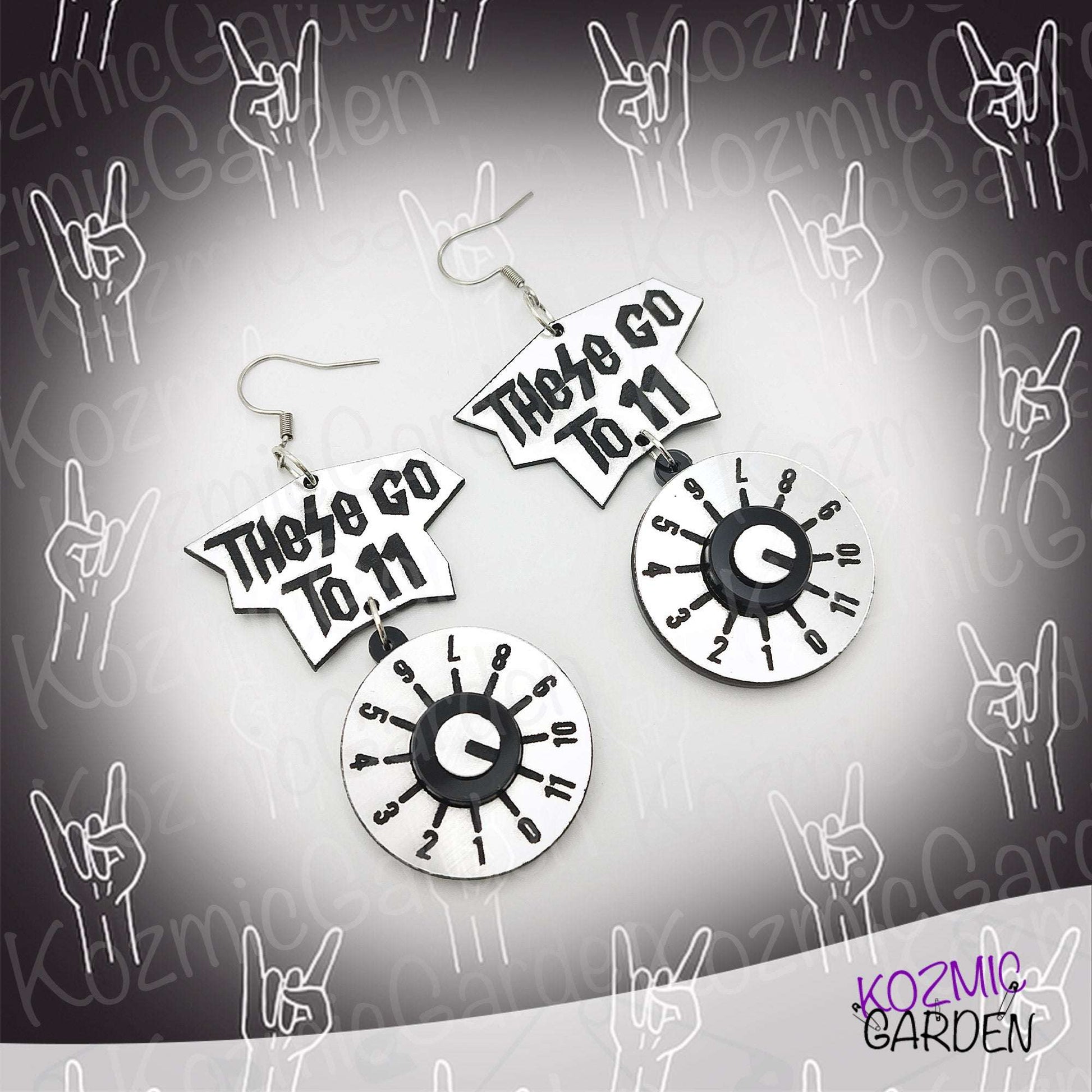 Spinal Tap "These Go to 11” Knob Earrings - Tribute, Rock ‘n’ Roll Volume Potentiometer Jewelry