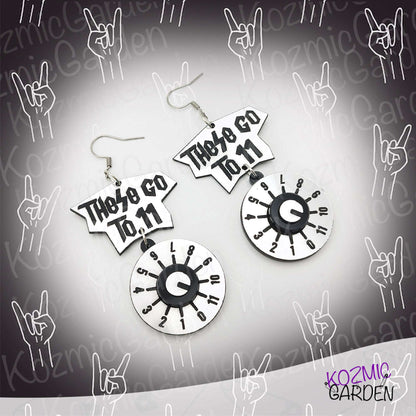 Spinal Tap "These Go to 11” Knob Earrings - Tribute, Rock ‘n’ Roll Volume Potentiometer Jewelry