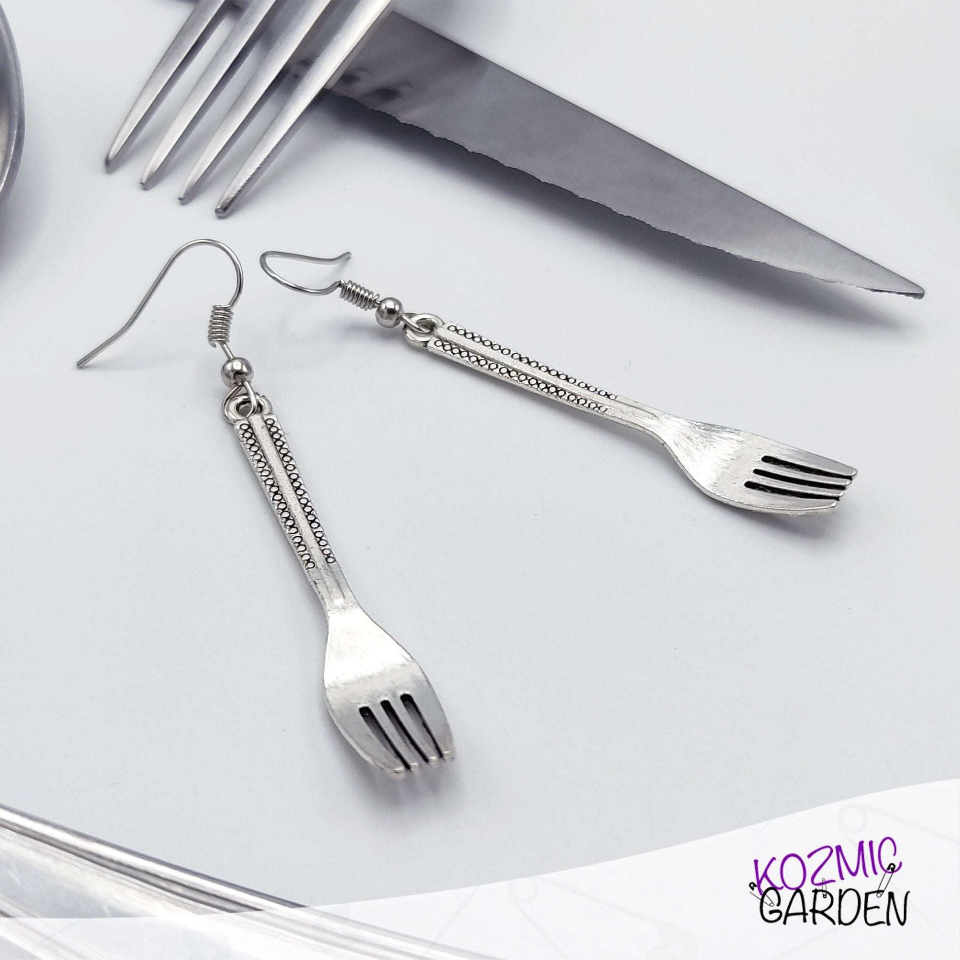 FORK EARRINGS | Always be ready to eat!