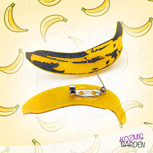Pop Art Banana Brooch - Andy Warhol Inspired Accessory– Peel Good, Look Better