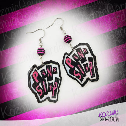 Pink Slip Punk Earrings – Inspired by Freaky Friday