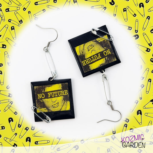 SID VICIOUS "NO FUTURE" EARRINGS - Embrace Punk Attitude!