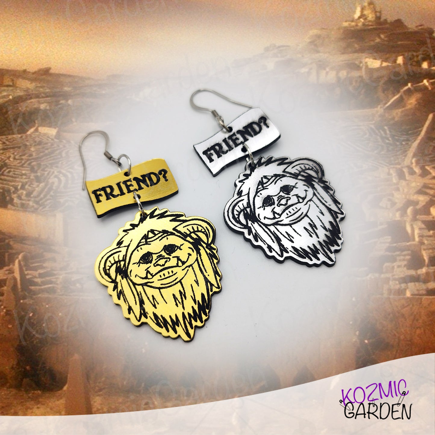 Ludo "Friend?" Earrings – Do you need a friend to enter to The Labyrinth?