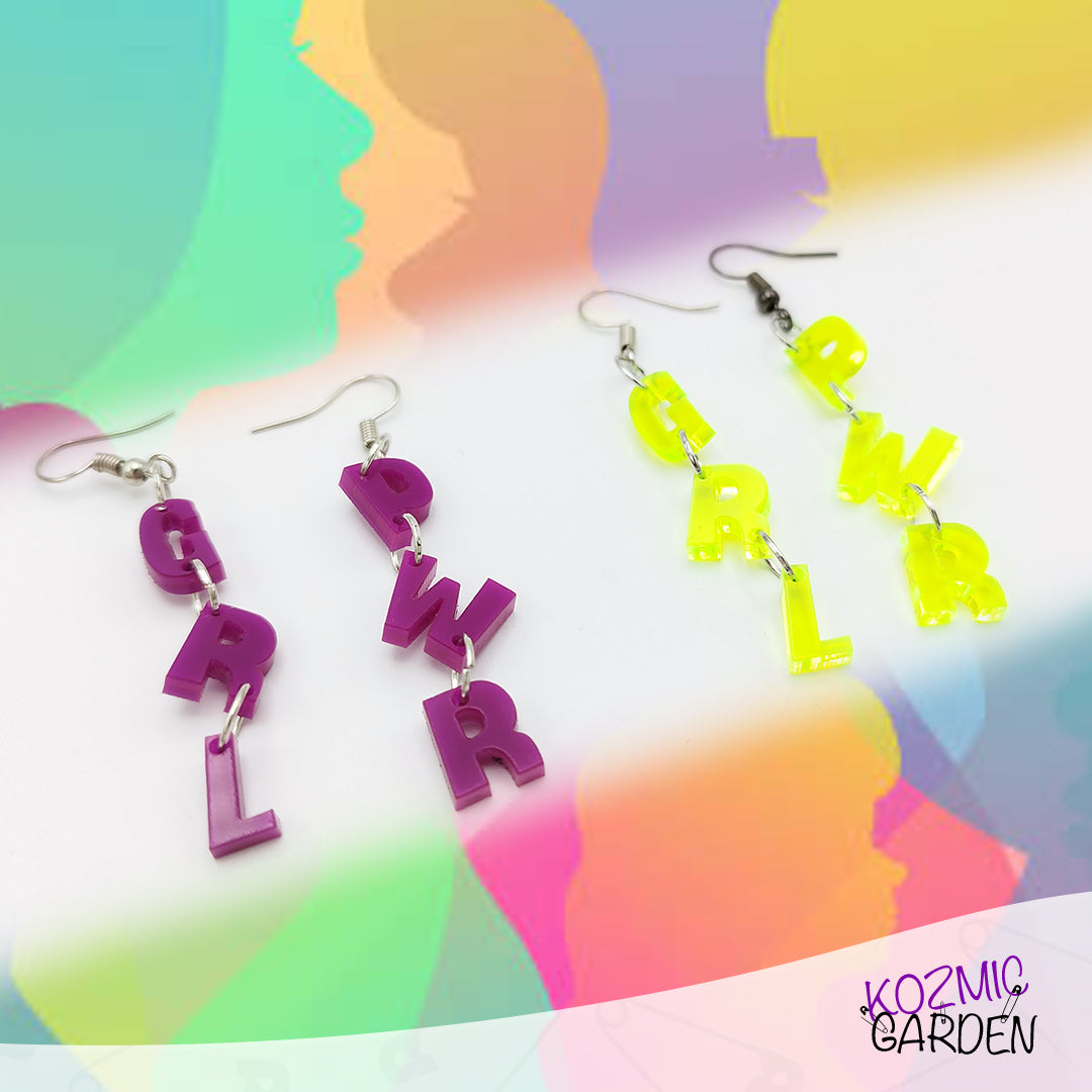 GIRL POWER EARRINGS - Wear Your Message Loud!